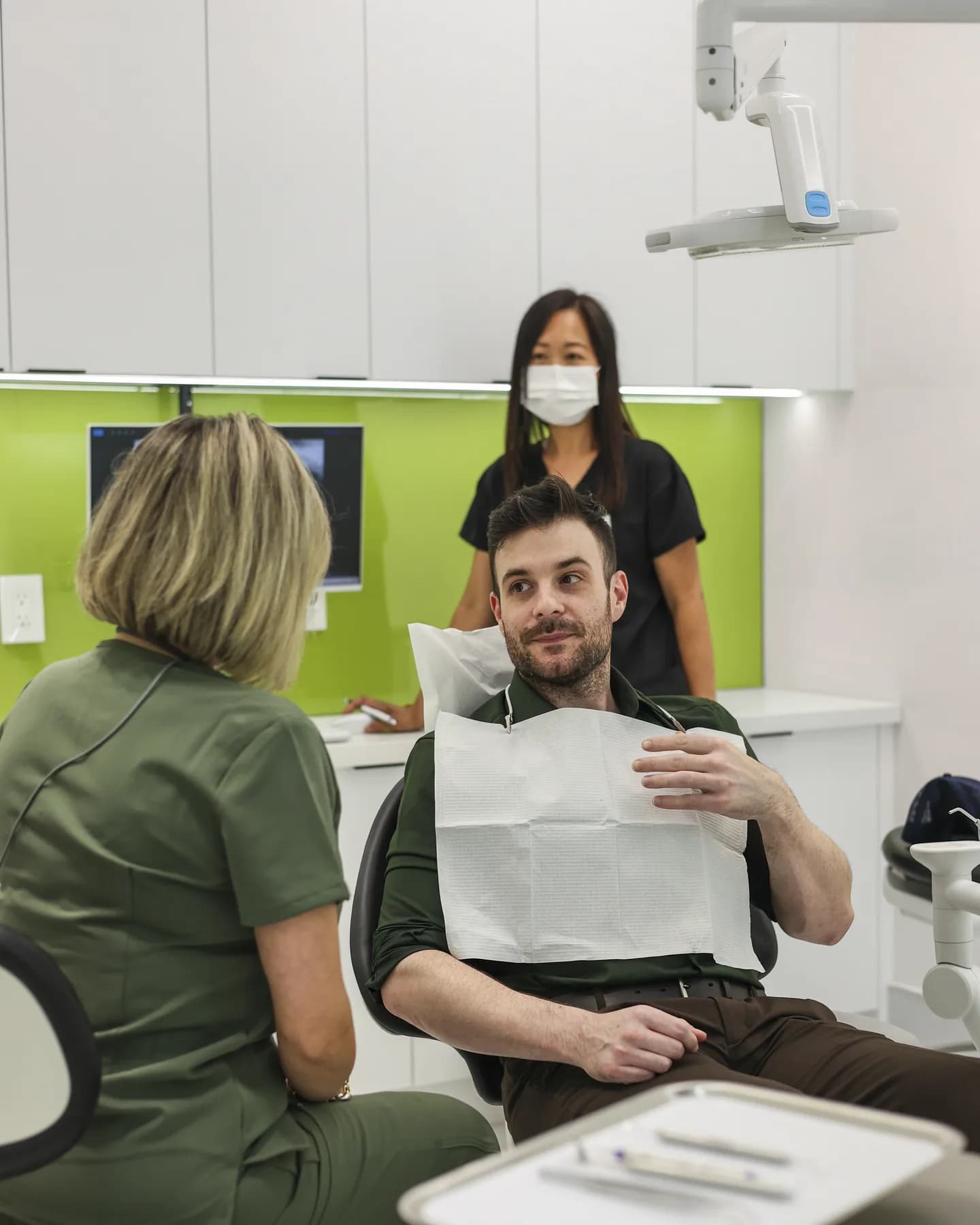 Care in progress in a treatment room at Allo Dental Clinic